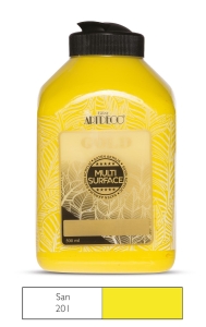 Artdeco Gold Multi-Surface Akrilik Boya, 500ml, Sarı 201 - Artdeco