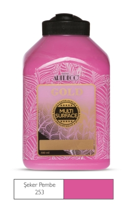 Artdeco Gold Multi-Surface Akrilik Boya, 500ml, Şeker Pembe 253 - 1