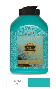 Artdeco Gold Multi-Surface Akrilik Boya, 500ml, Su Yeşili 280 - Artdeco