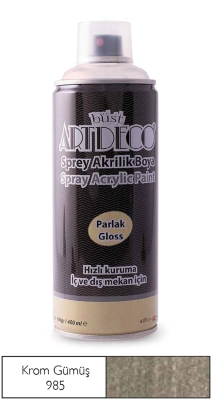 Artdeco Krom Akrilik Sprey Boya, 400ml, Krom Gümüş 985 - 1