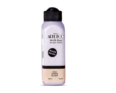 Artdeco Metalik Akrilik Boya, 140ml, Gümüş 3722 - 1