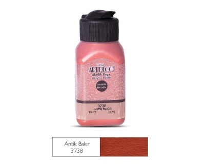 Artdeco Metalik Akrilik Boya, 75ml, Antik Bakır 3738 - 1