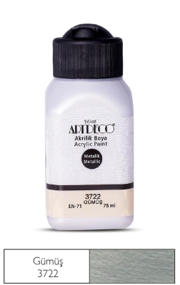 Artdeco Metalik Akrilik Boya, 75ml, Gümüş 3722 - 1