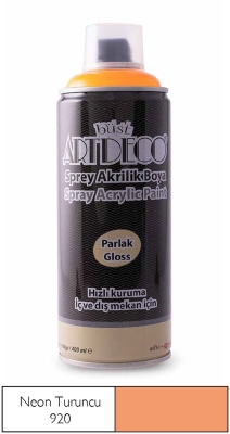 Artdeco Neon Akrilik Sprey Boya, 400ml, Neon Turuncu 920 - 1