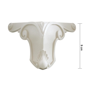 AYD A1588-1 Motifli Lükens Ayak 9 cm, Beyaz - Ayder