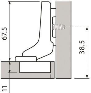 Blum Clip Tam Deve Boynu Menteşe Frenli, 75B1750 - 2