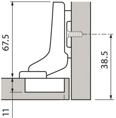 Blum Clip Tam Deve Boynu Menteşe Frenli, 75B1750 - 2