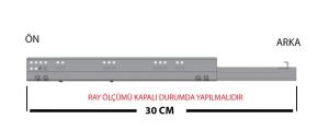 Blum Tandem Tek Açılım Ray 30 cm - 4