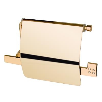 Dekor Golden Cristal Kapaklı Tuvalet Kağıtlığı - 1