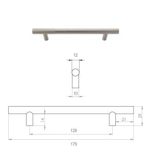 Erkul 710-128 Boy Çubuk Kulp, İnox - 2