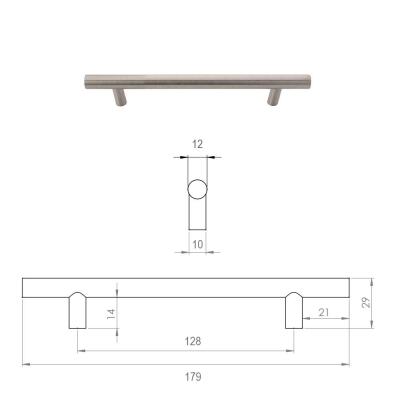 Erkul 710-128 Boy Çubuk Kulp, İnox - 2