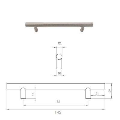 Erkul 710-96 Boy Çubuk Kulp, İnox - 2