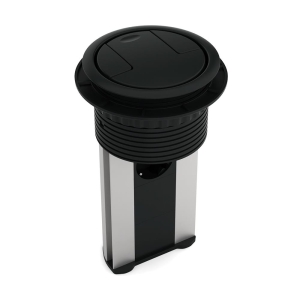 Ksi Design 4 Modüllü Bas-Aç Priz Kutusu, C104S, Eloksal Siyah - Ksi Design