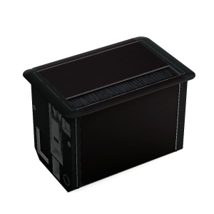 Ksi Design 4 Modüllü Priz Kutusu, A104 S, Siyah - Ksi Design