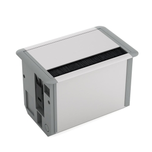 Ksi Design 4 Modüllü Priz Kutusu, A104S, Eloksal - Ksi Design