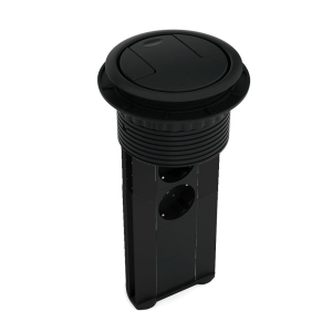 Ksi Design 6 Modüllü Bas-Aç Priz Kutusu, C106S, Siyah - Ksi Design