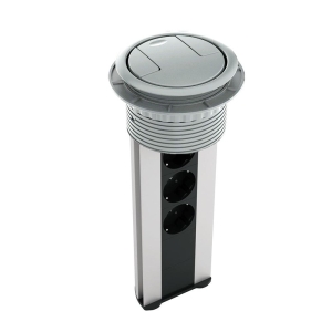 Ksi Design 8 Modüllü Priz Kutusu, C108S, Eloksal Gri - Ksi Design