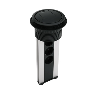 Ksi Design 8 Modüllü Priz Kutusu, C108S, Eloksal Siyah - 