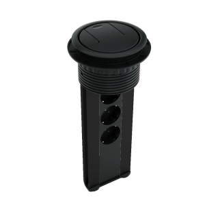 Ksi Design 8 Modüllü Priz Kutusu, C108SSS, Siyah - Ksi Design