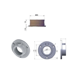 Mepa PF 25 Plastik Kromlu Vidalı Flanş - Mepa