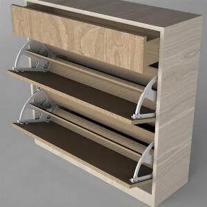 Mesan İkili Plastik Ayakkabılık Beyaz - 3