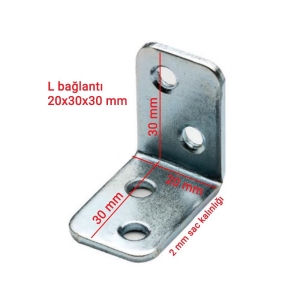 Proto MK-K6 L Bağlantı Gönye 20x30x30 mm, 10 adetli paket - Proto