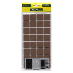 Pacific Yapışkanlı Kare Keçe, 25x25 mm, Kahve, PC602502 - Pacific