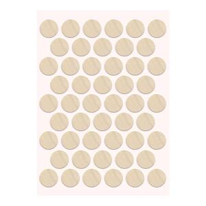 Pacific Yapışkanlı Vida Tapası Ø 14 mm, Beyaz Akçaağaç - Pacific