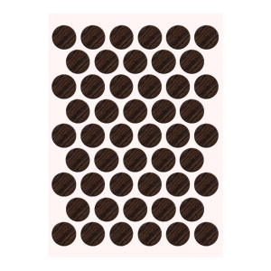 Pacific Yapışkanlı Vida Tapası Ø 14 mm, Koyu Zebrano - Pacific