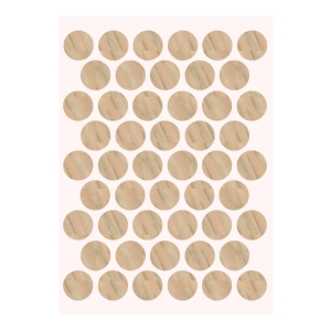 Pacific Yapışkanlı Vida Tapası Ø 14 mm, NATUREL MEŞE - Pacific