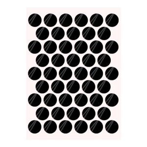 Pacific Yapışkanlı Vida Tapası Ø 14 mm, P.Yağmur Siyah - Pacific