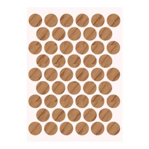 Pacific Yapışkanlı Vida Tapası Ø 14 mm, Tik - Pacific