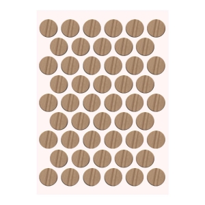 Pacific Yapışkanlı Vida Tapası Ø 14 mm, Zebrano - Pacific