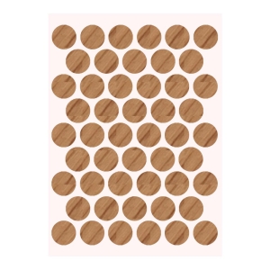 Pacific Yapışkanlı Vida Tapası Ø 18 mm, Tik - Pacific