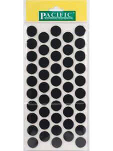 Pacific Yapışkanlı Yuvarlak Keçe, 20 mm, Siyah, PC612003 - Pacific