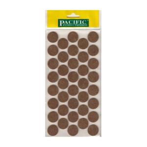 Pacific Yapışkanlı Yuvarlak Keçe, 24 mm, Kahve, PC612402 - Pacific