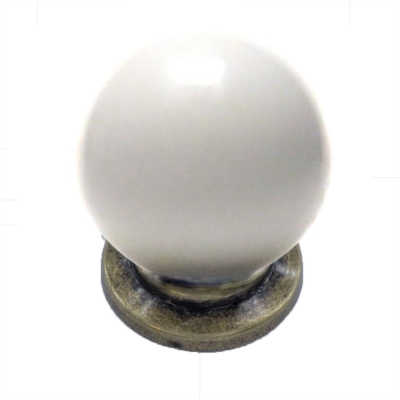 Porselen Düğme Kulp, Antik-Beyaz, 5311R04 - 1