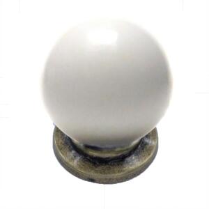 Porselen Düğme Kulp, Antik-Beyaz, 5311R04 - ES-AL