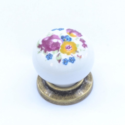 Porselen Düğme Kulp, Antik-Beyaz, 5311R04D36 - 1