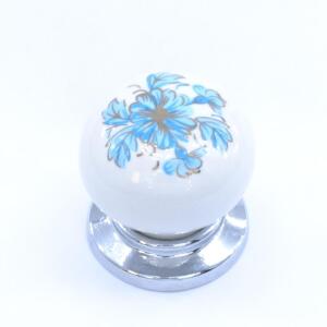 Porselen Düğme Kulp, Krom-Beyaz, 5311R01K18 - ES-AL