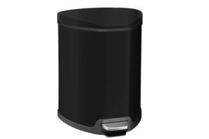 Primanova Grace Siyah Paslanmaz Çelik Çöp Kovası, Pedallı, 5 Lt - Primanova