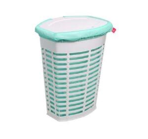 Primanova Palm Çamaşır Sepeti, Beyaz, Turkuaz - Primanova