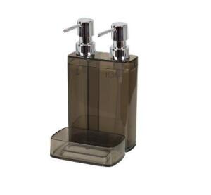 Primanova Viva 2 li Sıvı Sabunluk, Süngerli, Şeffaf Siyah - Primanova