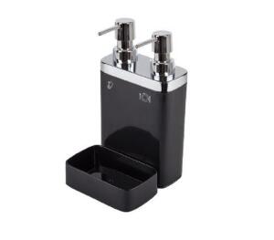 Primanova Viva 2 li Sıvı Sabunluk, Süngerli, Siyah - Primanova