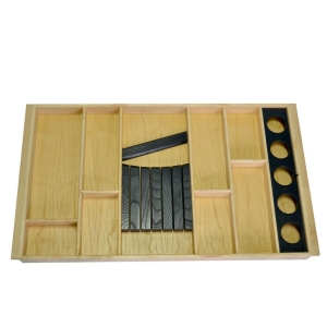 Proto Ahşap Kaşıklık + Baharatlık + Bıçaklık, Dış Budak, 90cm - 1