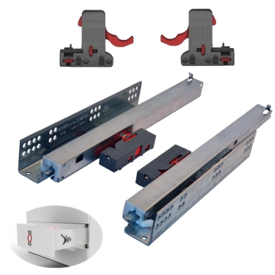 Samet Full- Tam Açılım Push Open( Bas- Aç) Ray 450 mm - 1