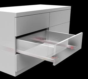 Samet Smart Slide Tek Açılım Frenli Ray 450 mm - 2