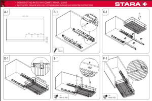 Starax 2334 50 cm Bağımsız Çift Açılım Tandem Raylı Çekmece - 3