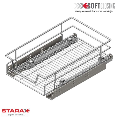 Starax 2336 60 cm Bağımsız Çift Açılım Tandem Raylı Çekmece - 1