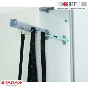 Starax 6555 Sağ Raylı Alüminyum Kravatlık – Kemerlik - Starax